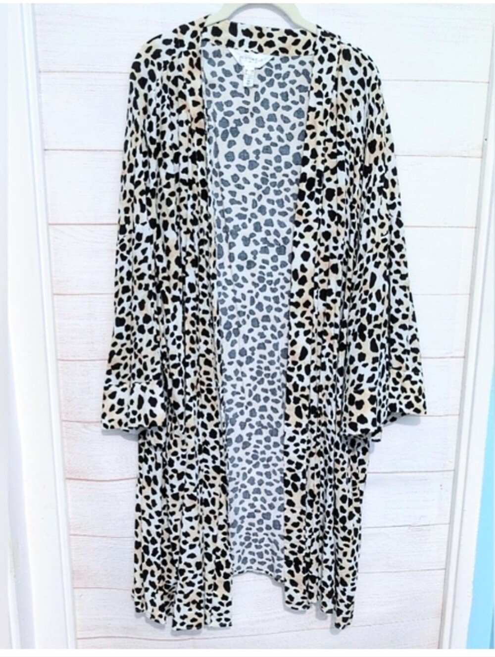 Addition Elle🐆🐆 Leopard 🐆 🐆 Print Open Front Top - Black & Tan Size 4X / 5X